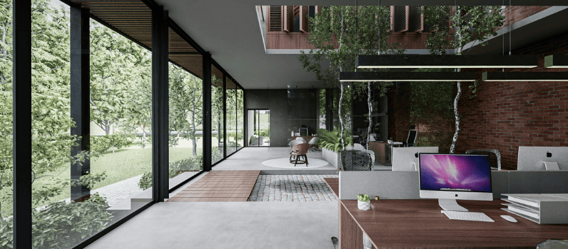 Modern office and reception area maintained to a professional standard.