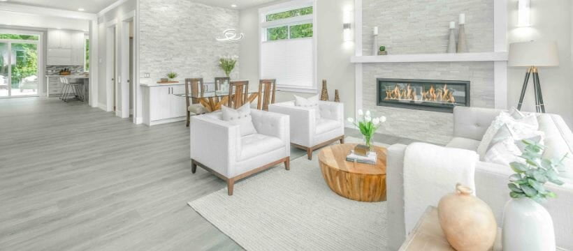 Bright, welcoming living space cleaned to a high standard.