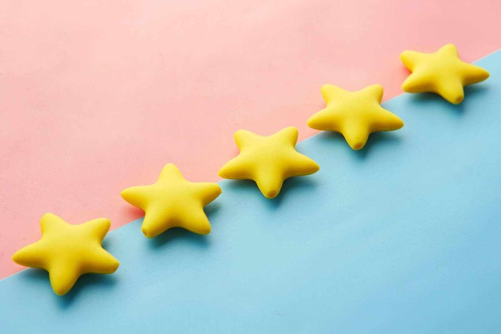 Five-star rating representing the high standard of The Moppit Show's cleaning services.